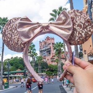NWT Disney Rose Gold Minnie Mouse Ears